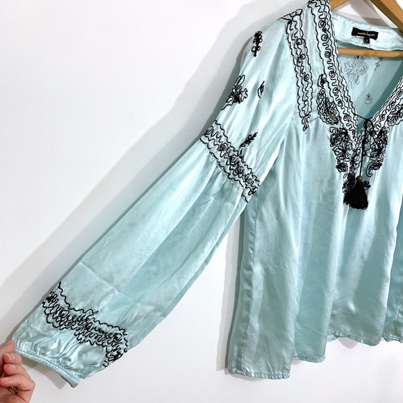 Nanette Lepore Light Blue Blouse - Picture 3 of 8